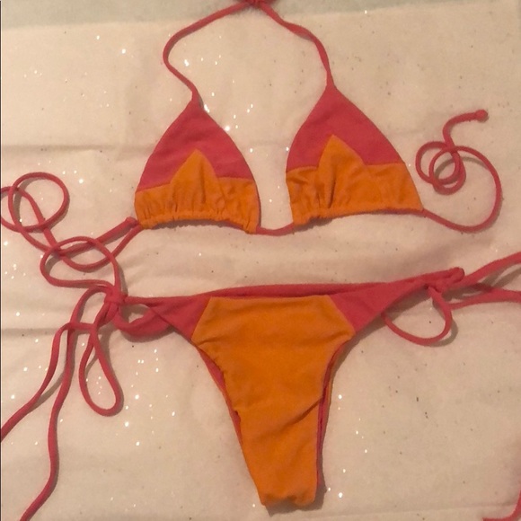 MIKOH Swim Bikini Set Orange - Picture 3 of 4